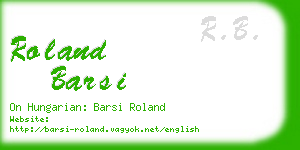 roland barsi business card